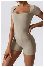 Load image into Gallery viewer, Soft Premium Contoured All In One Yoga Bodysuit Sleeves
