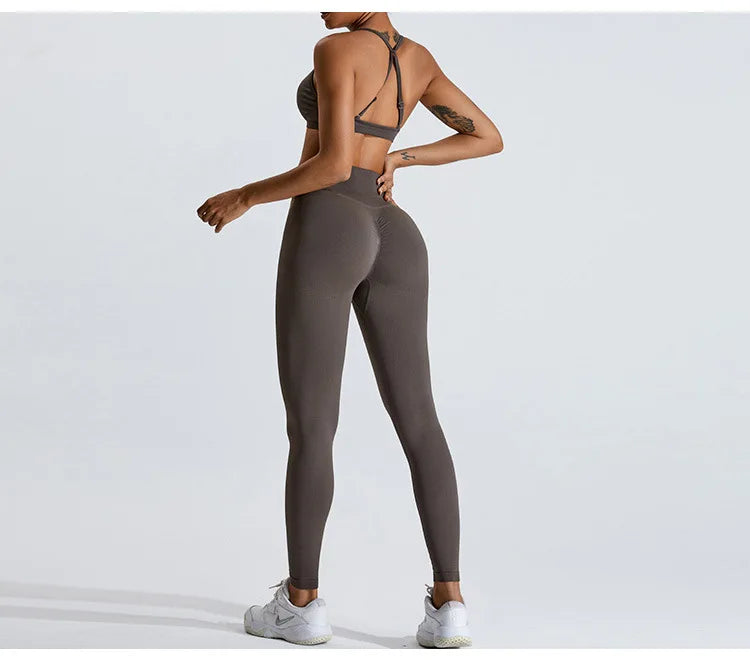 Seamless High Waist Contour Scrunch Leggings Premium