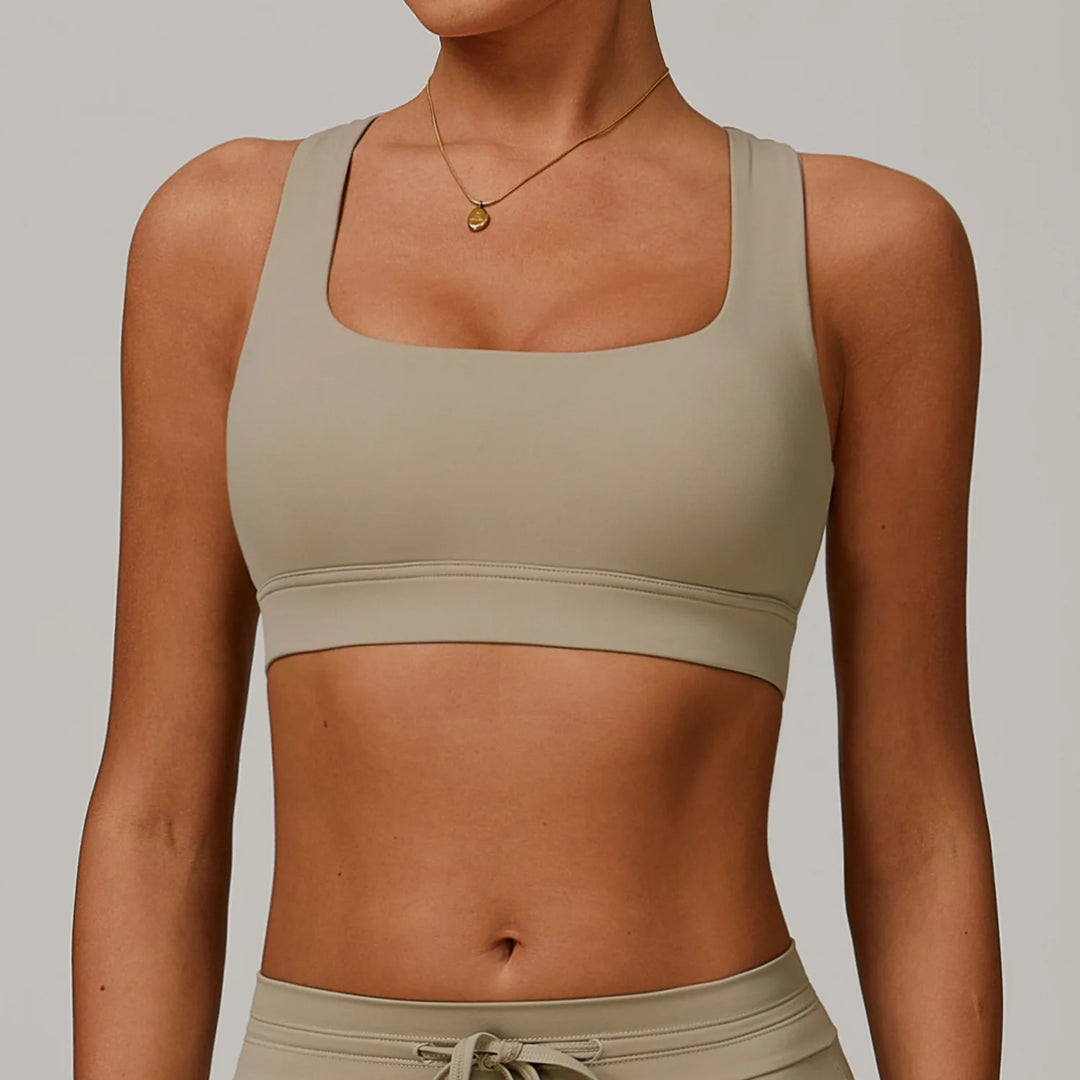 Cross Back Contour Seamless Performance Wear Bra Luxe