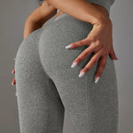 Load image into Gallery viewer, Ribbed Scrunch Contour Seamless High Waist Leggings
