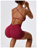 Load image into Gallery viewer, Breathable Cross Strap Contour Seamless Performance Bra
