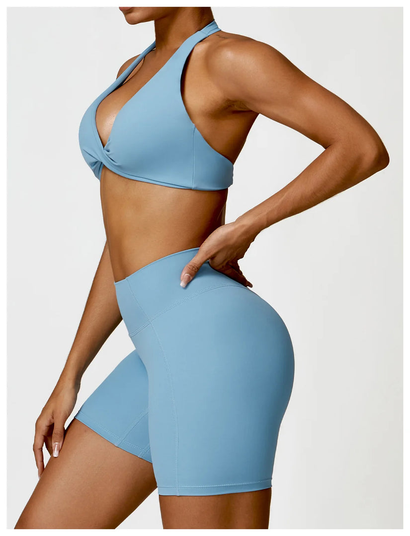 Breathable High Waist Light Weight Training Shorts Nylon