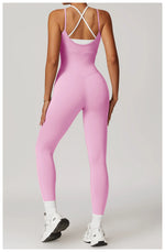 Load image into Gallery viewer, Color Blocking Seamless Yoga Jumpsuit Exquisite Fit
