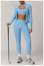 Load image into Gallery viewer, Seamless Contour Performance Yoga Ensemble
