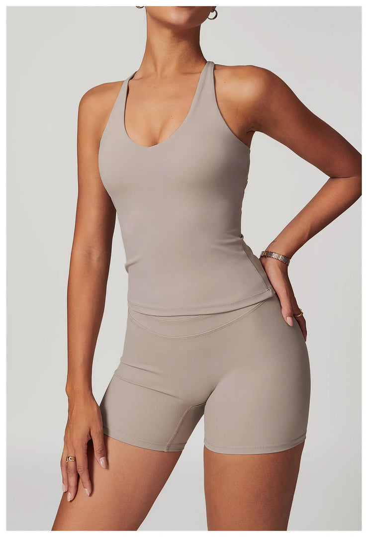 2 Piece Premium Contoured Leggings Set For Performance