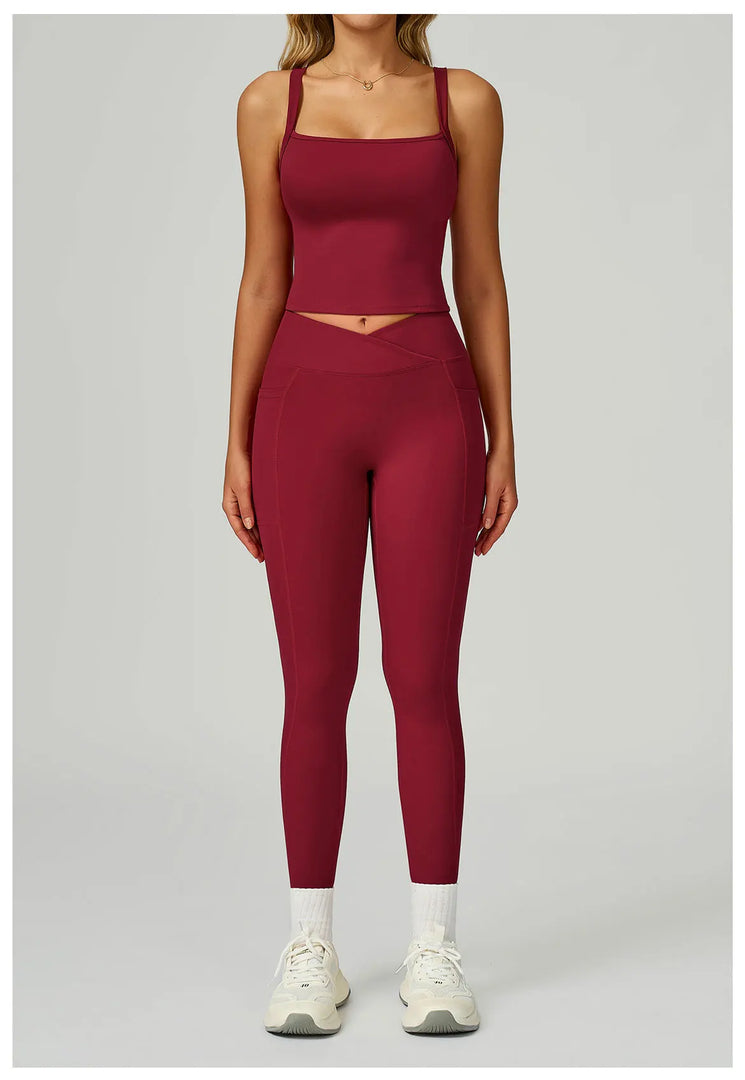 Two Piece Ultra Performance Yoga Luxe Set High Waist Band