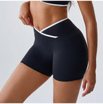 Load image into Gallery viewer, High Rise Contour Performance Shorts With Cross Wise Waist
