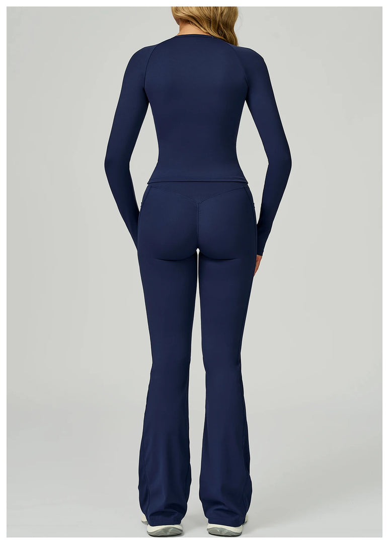 2 Piece Contoured Breathable Yoga Ensemble Knitwear