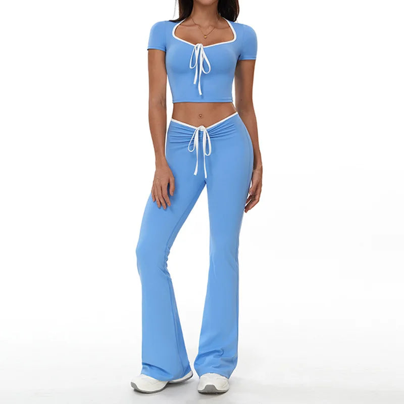 High Waist Contoured Performance Leggings Nylon Knit