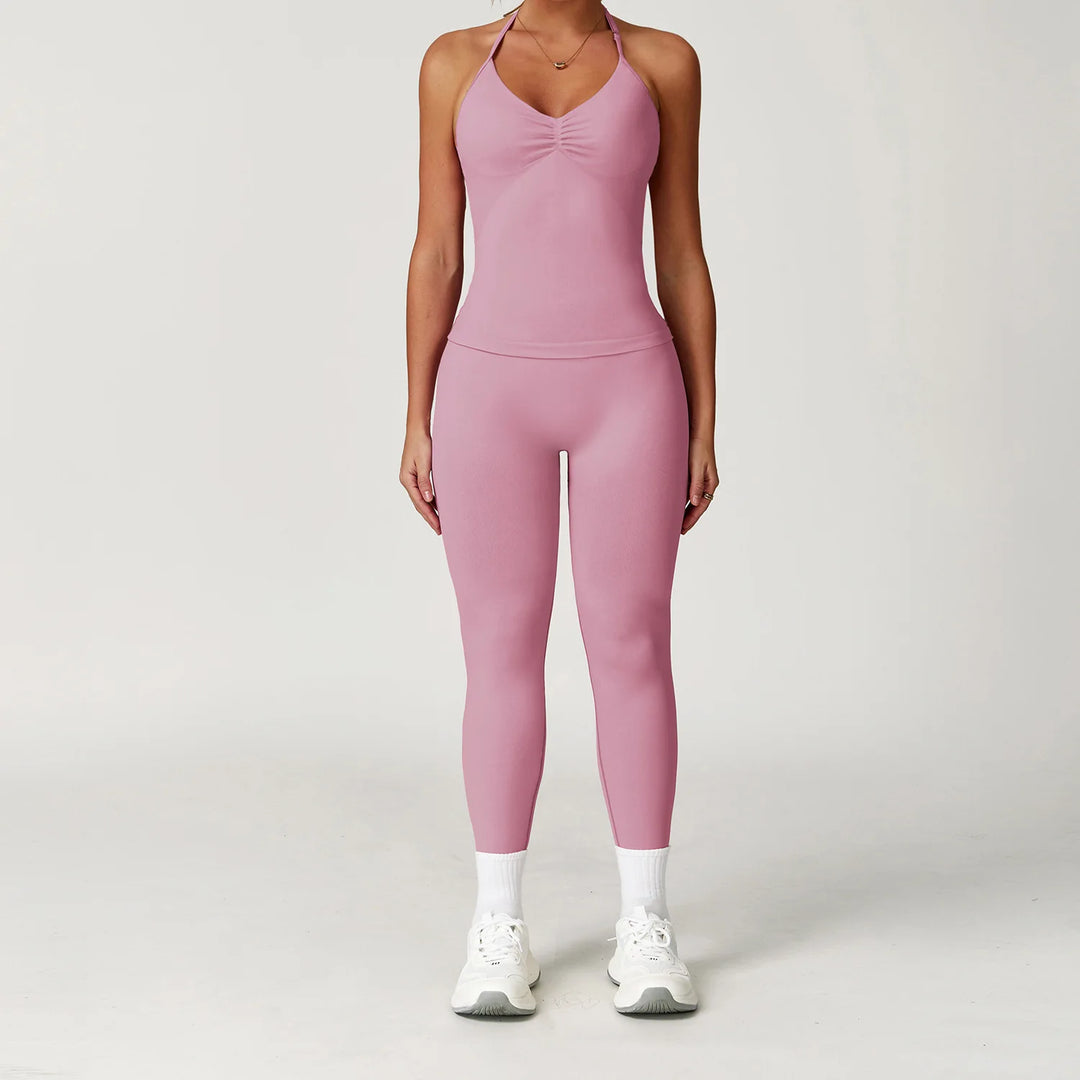 Two Piece Yoga Set Seamless Contour Performance Wear