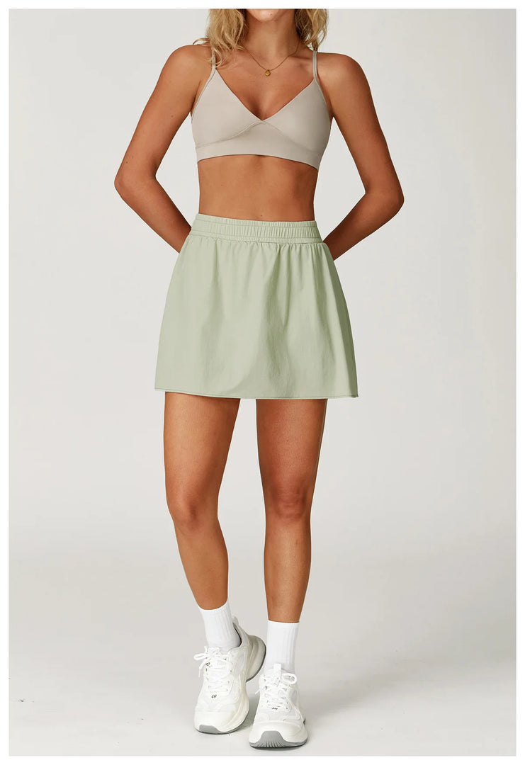 High Waist Contoured Breathable Yoga Short Skirt