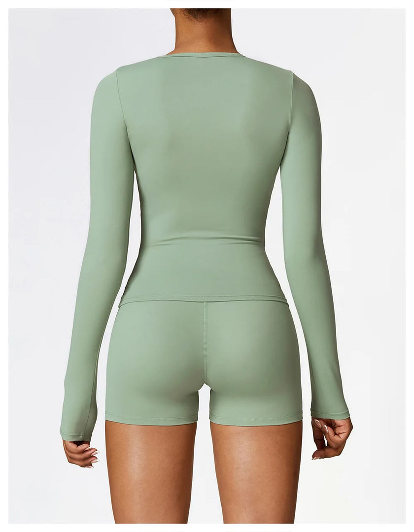 Seamless Sculpted Yoga Core Set Leggings Ribbed Contour