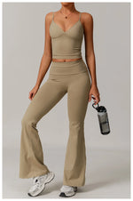 Load image into Gallery viewer, 2 Piece Seamless Contour Yoga Set Nylon Spandex Blend
