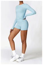 Load image into Gallery viewer, Seamless Sculpted Yoga Core Set Leggings Ribbed Contour
