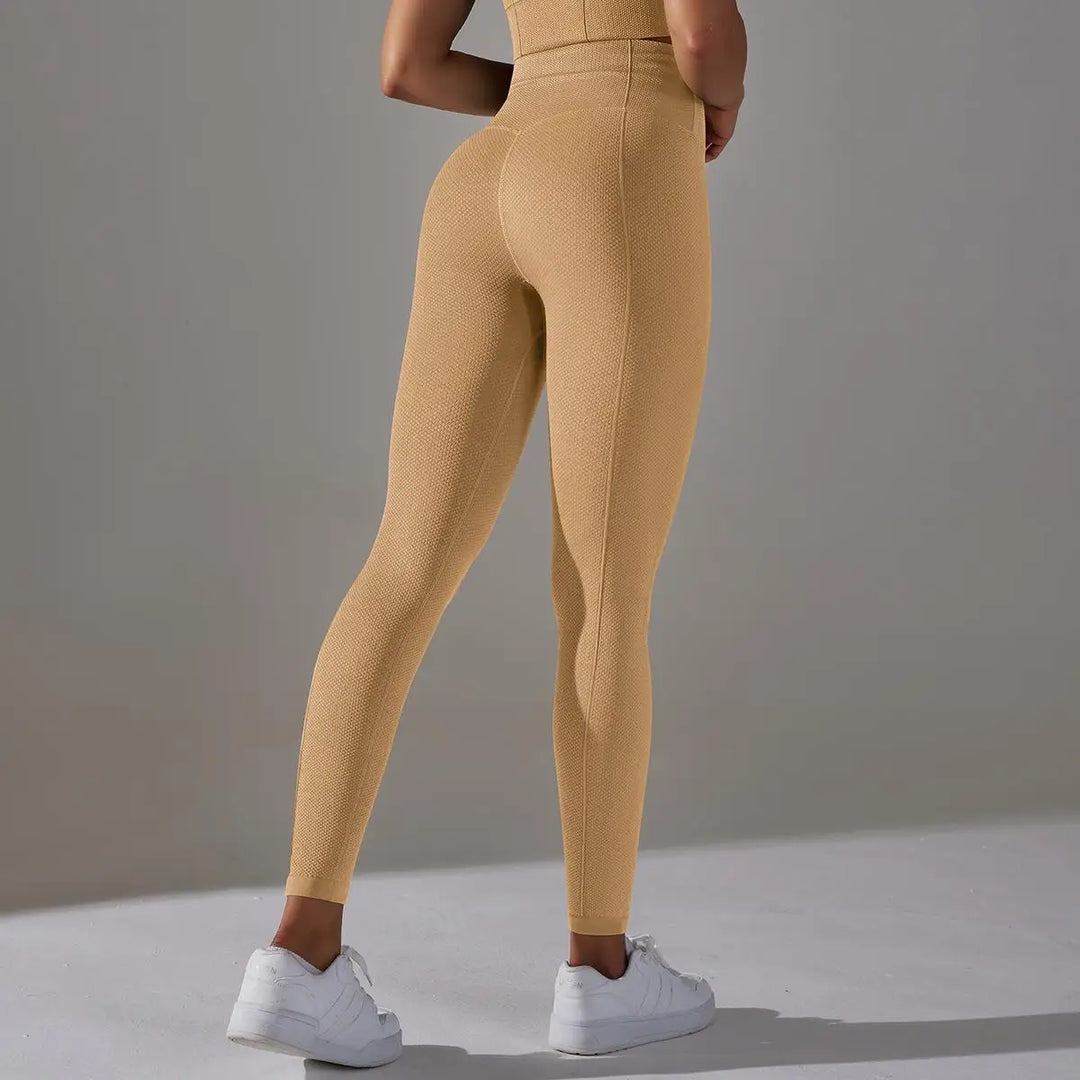 Ribbed Scrunch Contour Seamless High Waist Leggings
