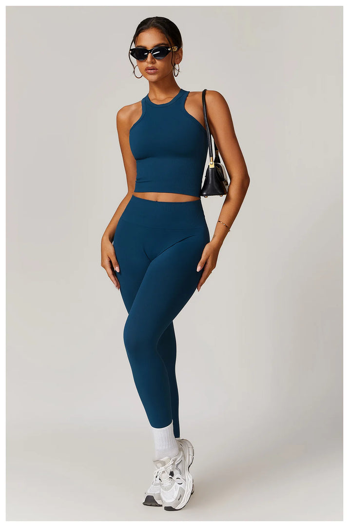 Seamless High Waist Studio Leggings With Breathable Fabric