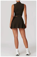 Load image into Gallery viewer, High Waist Contour Skirt Short Culotte Breathable Nylon
