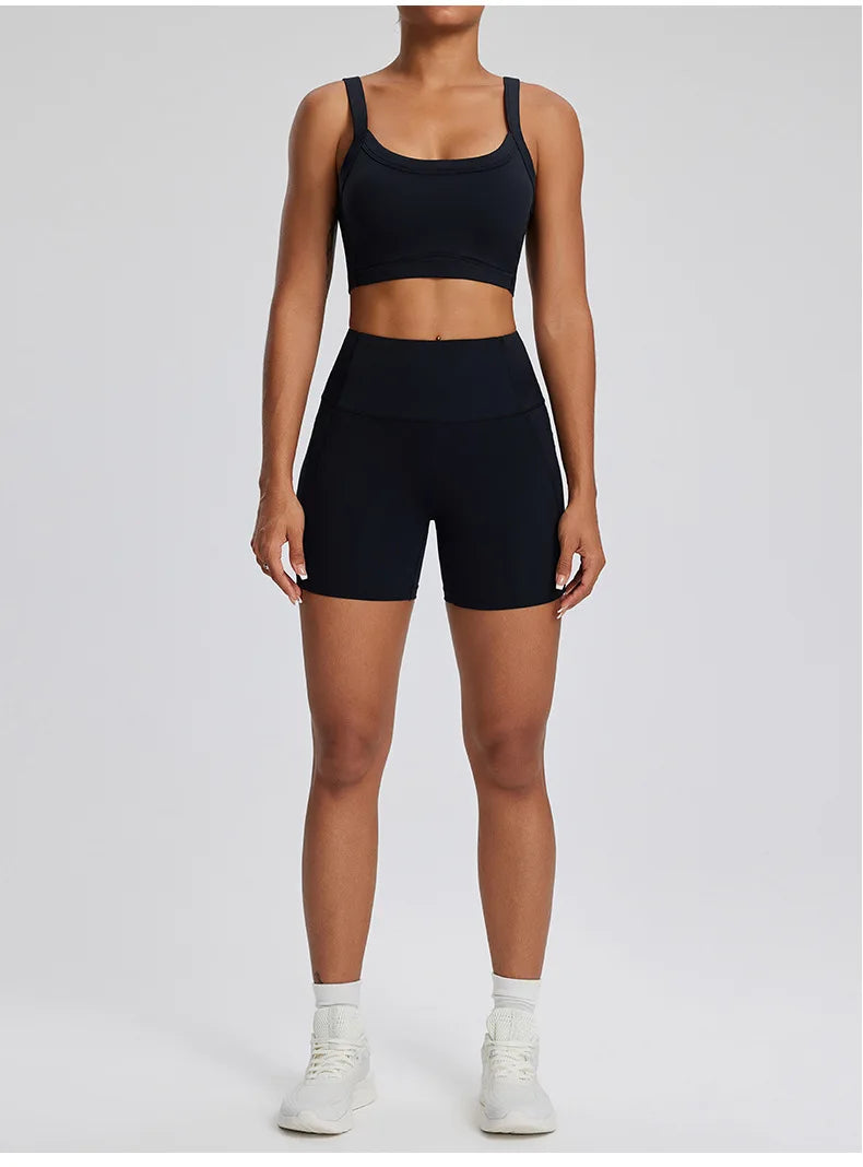 Contour Stretch Athleisure Bell Bottoms Set Nylon Spandex