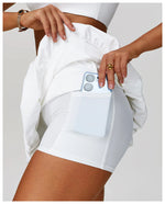 Load image into Gallery viewer, High Waist Tennis Skirt With Breathable Pockets Nylon
