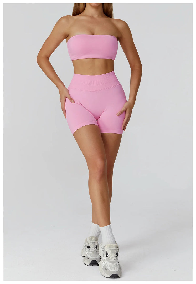 Seamless Contour Yoga Bra Open Back For Athleisure Wear