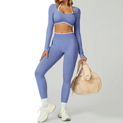 Seamless Contour Two Piece Yoga Set Luxe Performance Wear