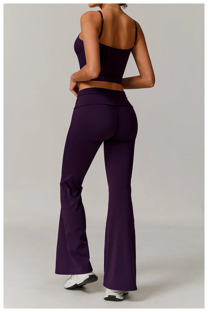 2 Piece Seamless Contour Yoga Set Nylon Spandex Blend