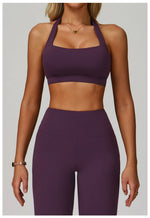Load image into Gallery viewer, Ribbed Breathable Hanging Neck Sports Bra Performance
