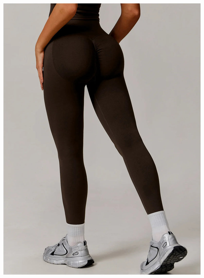 High Waist Contoured Seamless Leggings for Performance