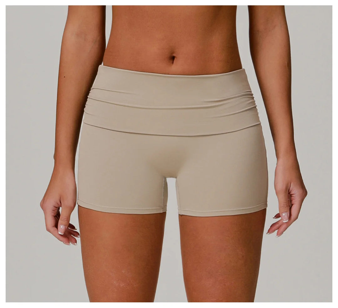 Sculpted Contour Fit High Waist Performance Shorts Nylon
