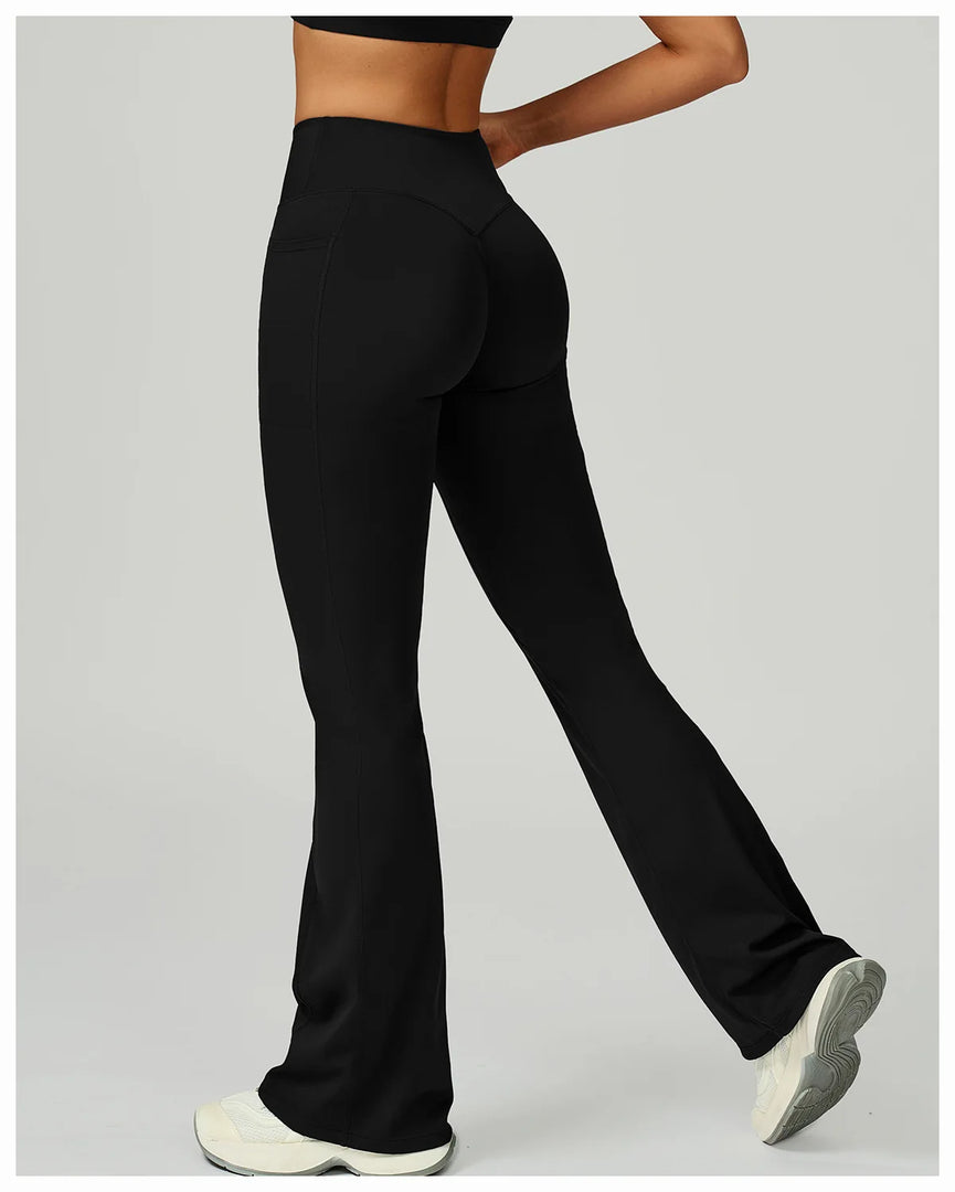 Luxuriously High Waist Bell Bottom Contour Leggings