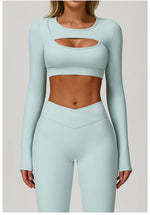 Load image into Gallery viewer, Sculpted Performance Long Sleeve Yoga Top Breathable
