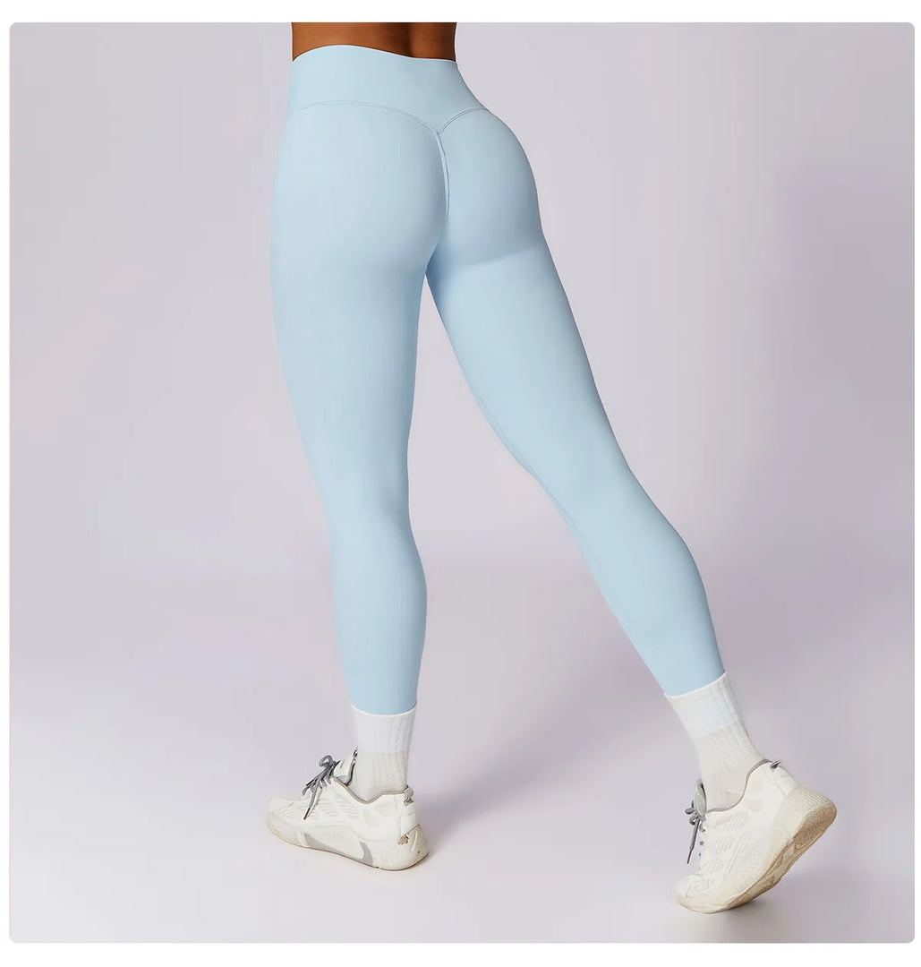 High Waist Contour Yoga Leggings Breathable Performance