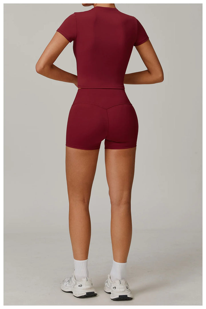 Sculpted Performance Yoga Top Short Sleeve Premium Nylon