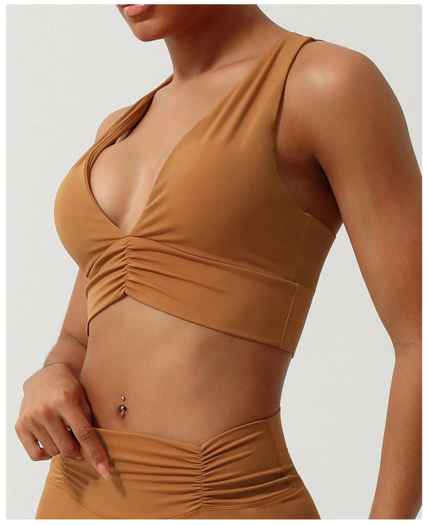 Breathable Cross Strap Contour Padded Luxurious Bra