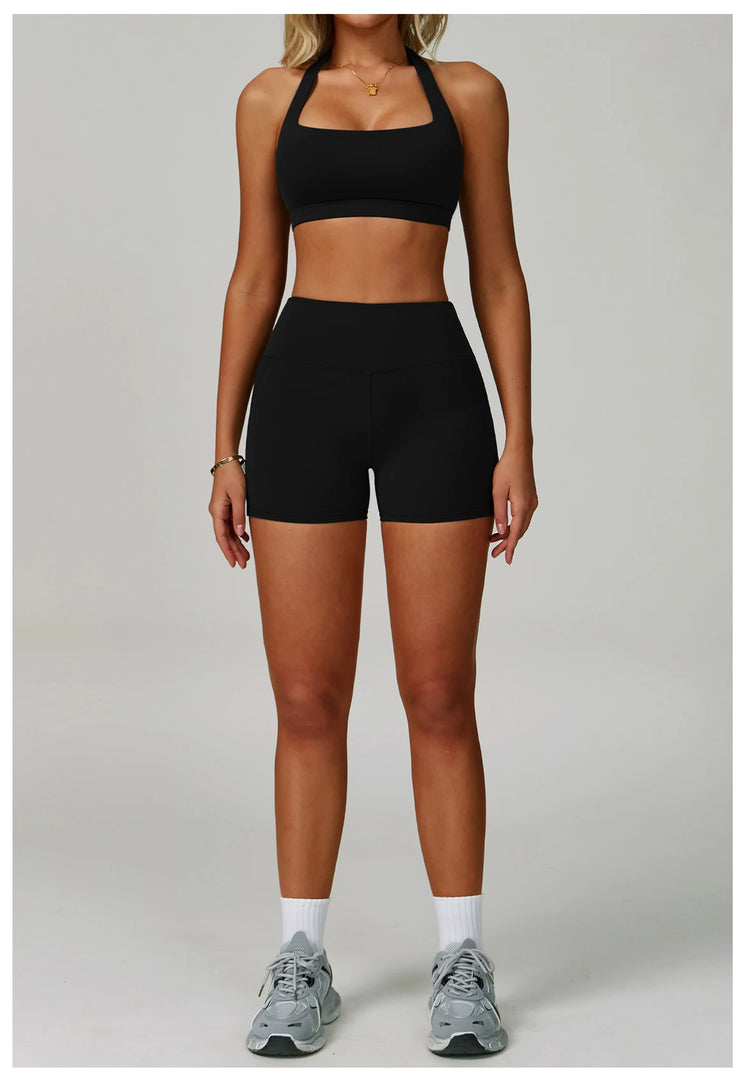 Seamless Contour 2 Piece Breathable Active Wear Set Nylon