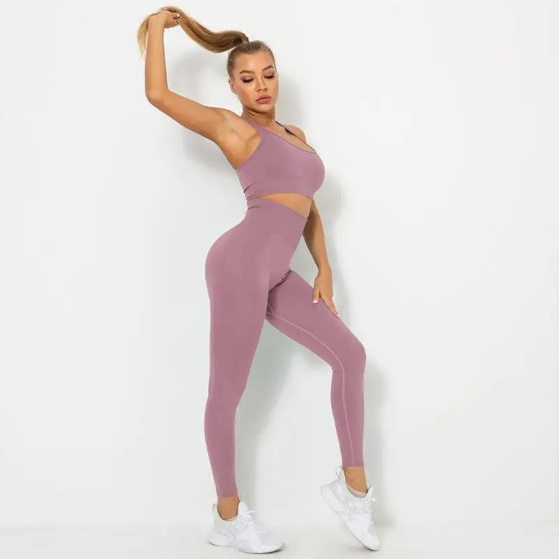 Seamless Contour Two Piece Yoga Set Performance Wear