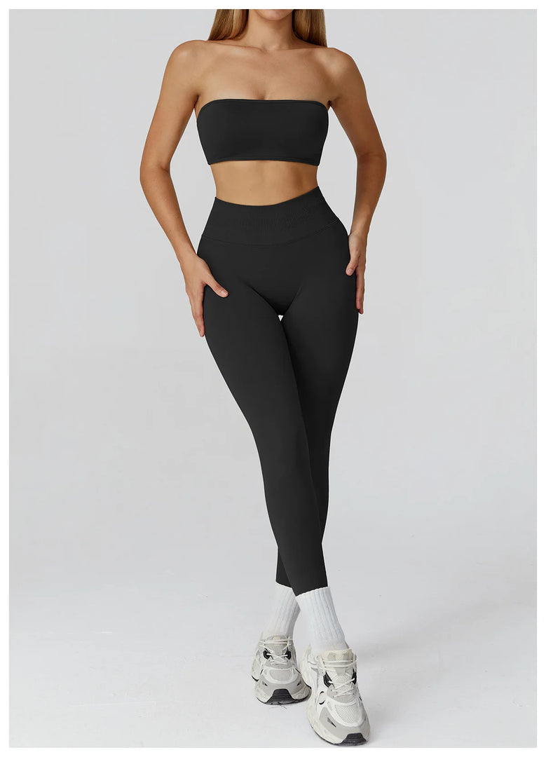 Seamless Contour Yoga Bra Open Back For Athleisure Wear