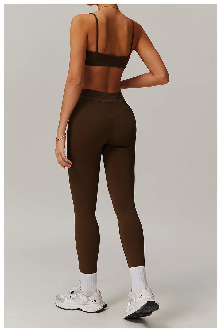 Contour High Waist Drawstring Sculpt Leggings Performance