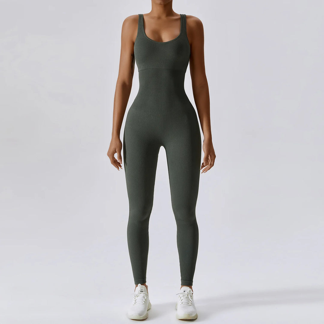 Spring Seamless Contour Yoga Body Suit Set Performance