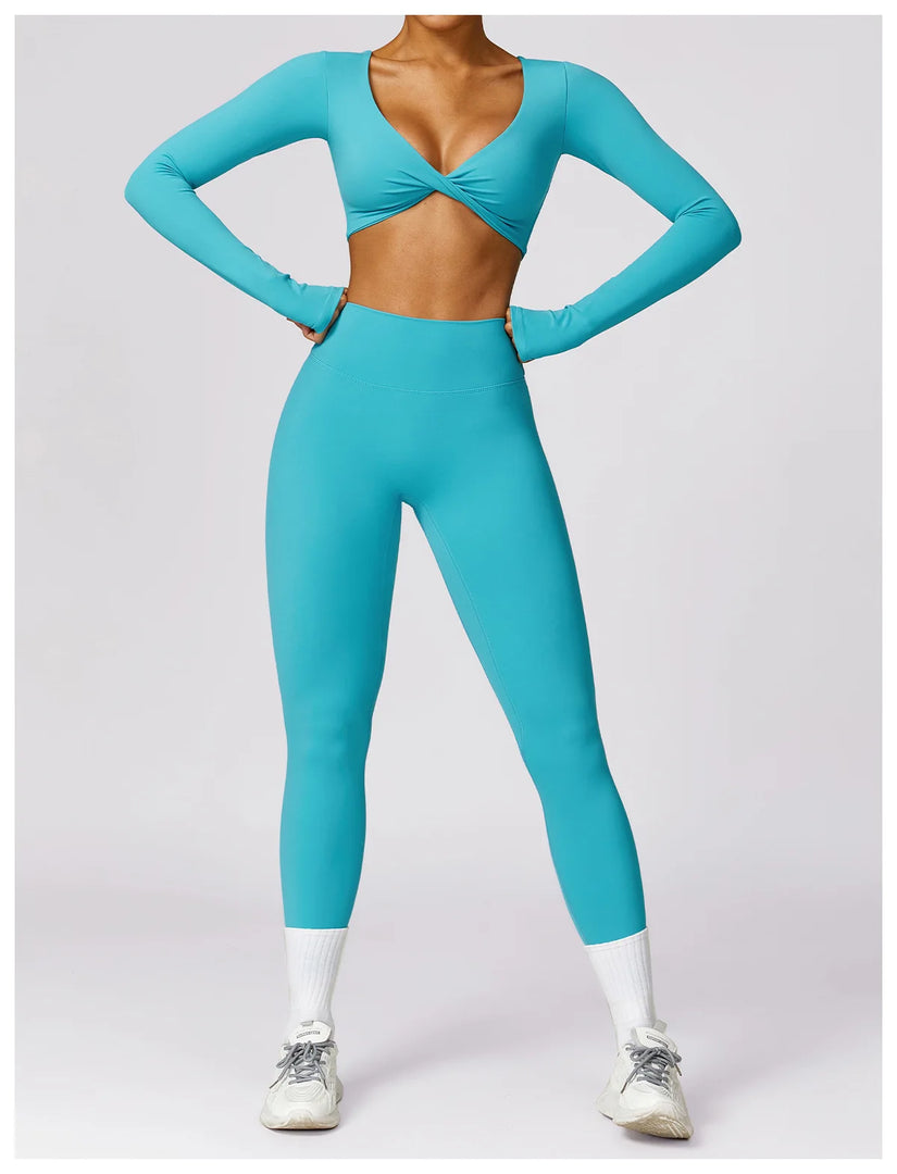 Luxurious High-Waist Contour Seamless Leggings Scrunch