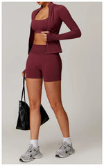 Load image into Gallery viewer, Seamless Long Sleeve Performance Jacket Zip Front Nylon
