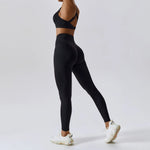 Load image into Gallery viewer, 2 Piece Premium Contoured Performance Yoga Leggings
