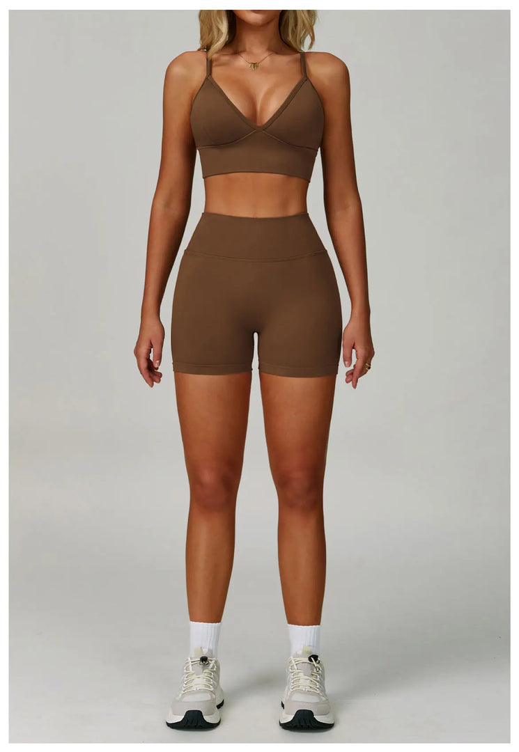 Two Piece Contour Seamless Performance Yoga Ensemble