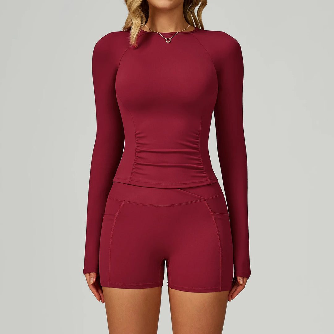 2 Piece Contoured Breathable Yoga Ensemble Knitwear