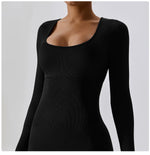 Load image into Gallery viewer, Seamless Contouring Yoga Bodysuit With Long Sleeves
