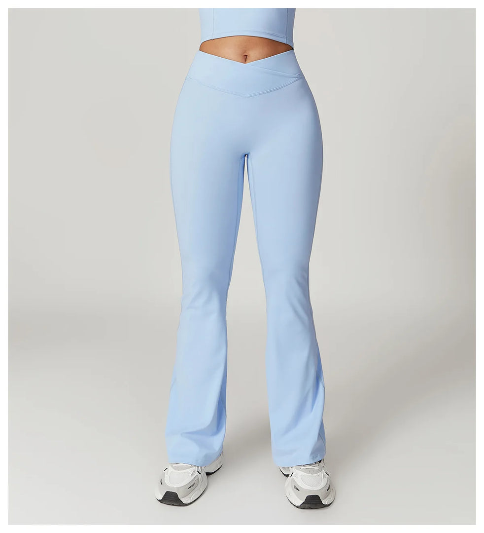 Seamless Flared Bell Bottoms Yoga Leggings High Waist