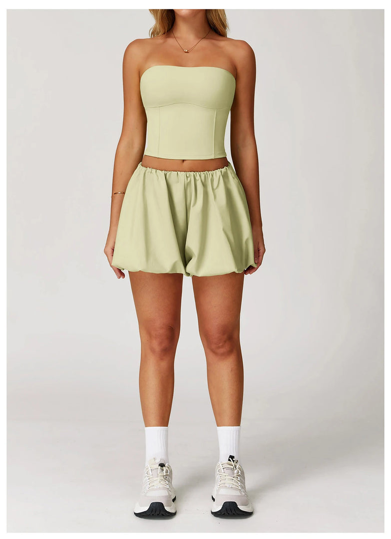 Sculpted Silhouette Two Piece Yoga Set Seamless Luxe