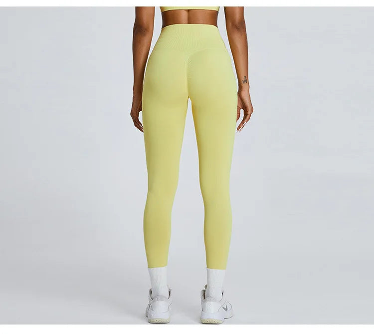 Seamless High Waist Leggings Moisture Wicking Contour