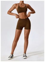 Load image into Gallery viewer, Breathable Cross Strap Contour Seamless Performance Bra
