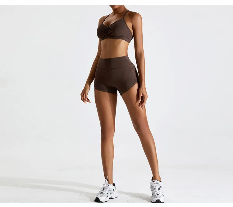 Seamless Back Contour Sport Bra Moisture-Wicking Quick-Dry